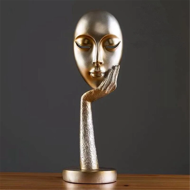 Modern Human Meditators Abstract Lady Face Character Resin Statues Sculpture Art Crafts Figurine Home Decorative Display White | Дом и сад