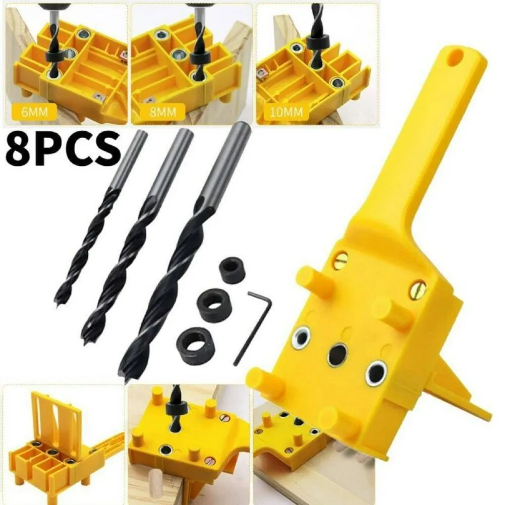 19.5x7.2x7.2cm Drilling Tool Set ABS+metal Accessories Pin Woodworking Jig