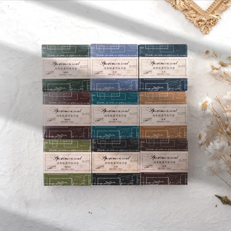 Винтажный деревянный еженедельник планировщик список штампов сделай сам