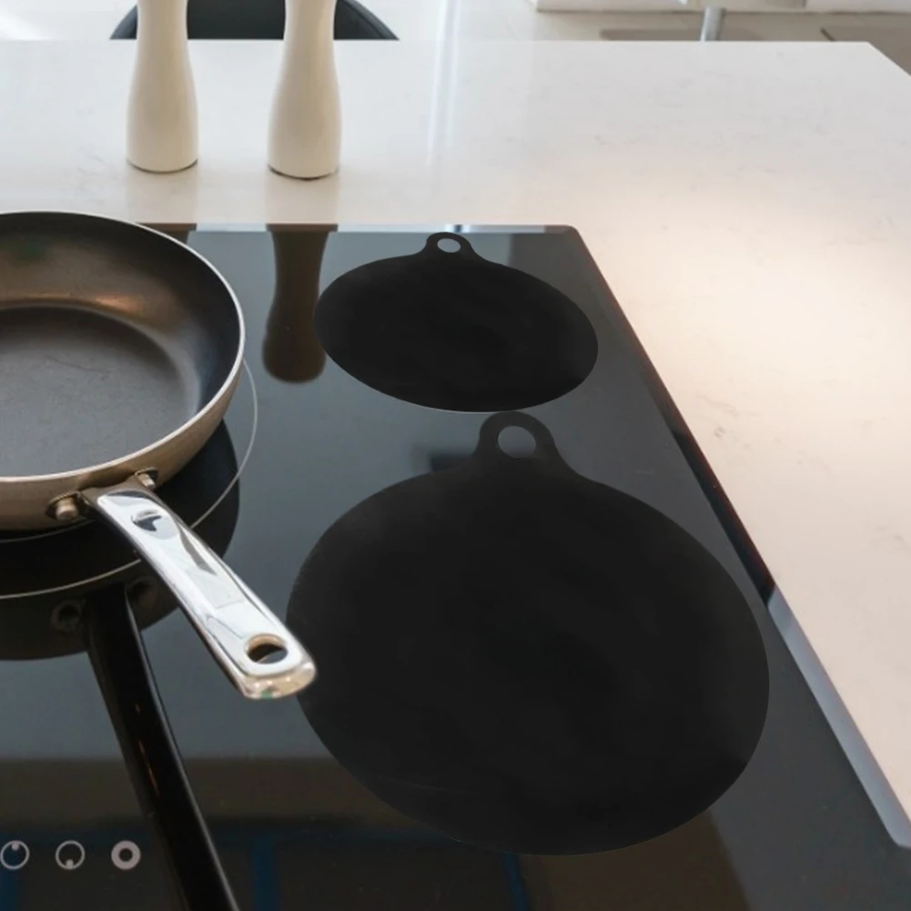 Silicone Induction Cooktop Mat Protector Round/Square Heat Insulated Pad Kitchen Protective Insulation Black Hot Pot | Дом и сад