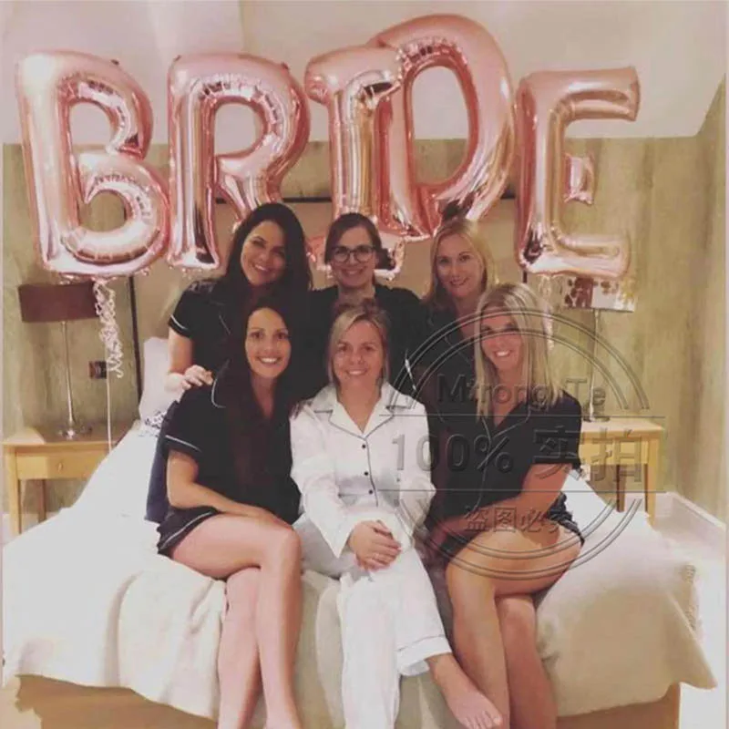 5 шт./лот 30 дюймов Цвет серебристый Золотой буквы &quotBride to be&quot Фольга воздушные