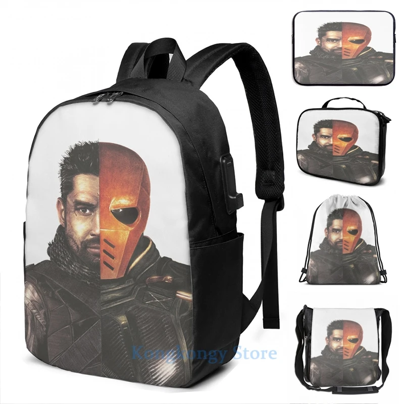 Забавный рюкзак с графическим принтом Slade Vs Deathstroke школьные сумки для мужчин и