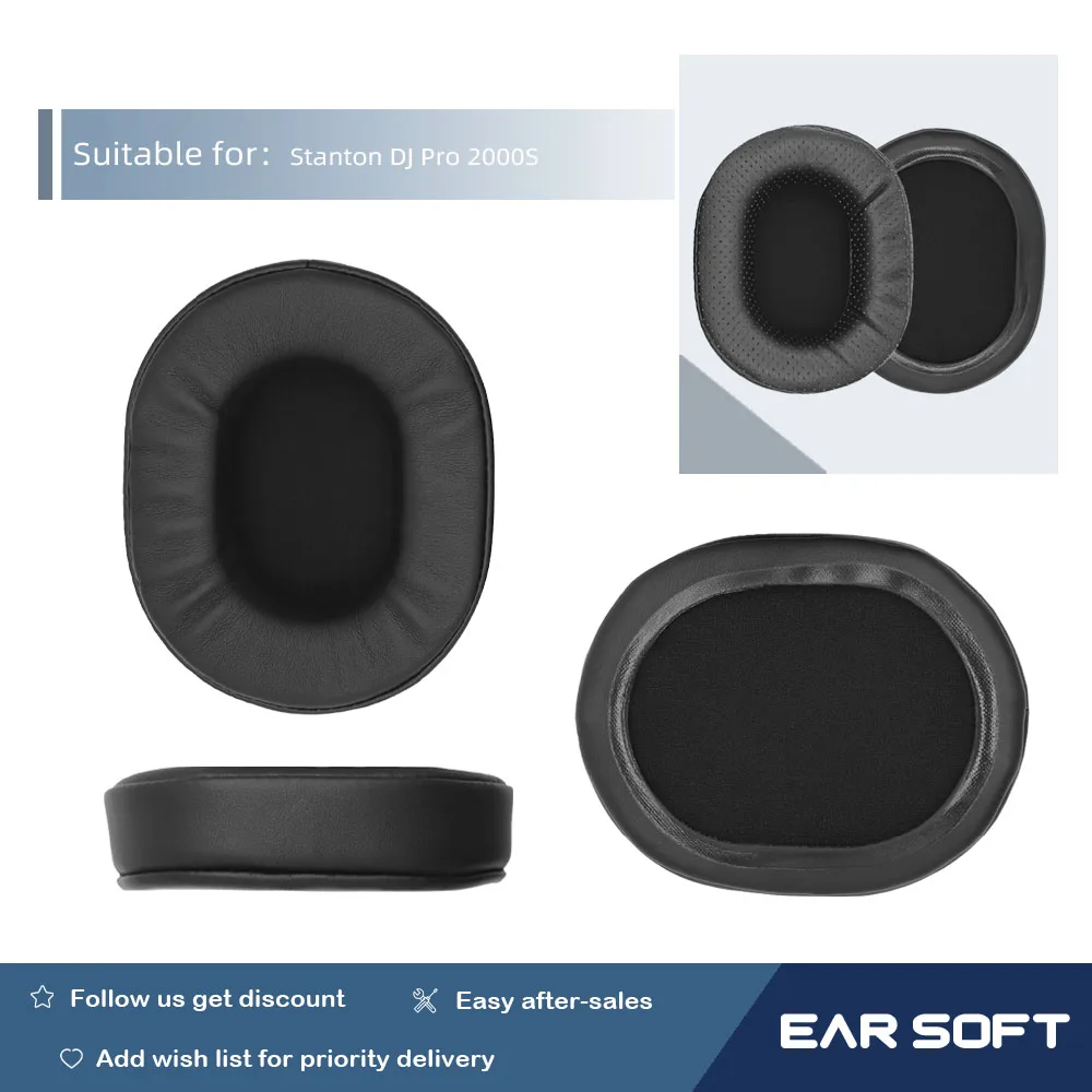 

Earsoft Replacement Ear Pads Cushions for Stanton DJ Pro 2000S Headphones Earphones Earmuff Case Sleeve Accessories