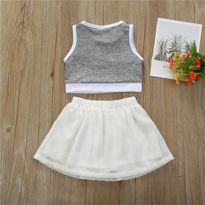 2 шт. кружевная юбка с круглым вырезом без рукавов|Комплекты одежды для девочек| |