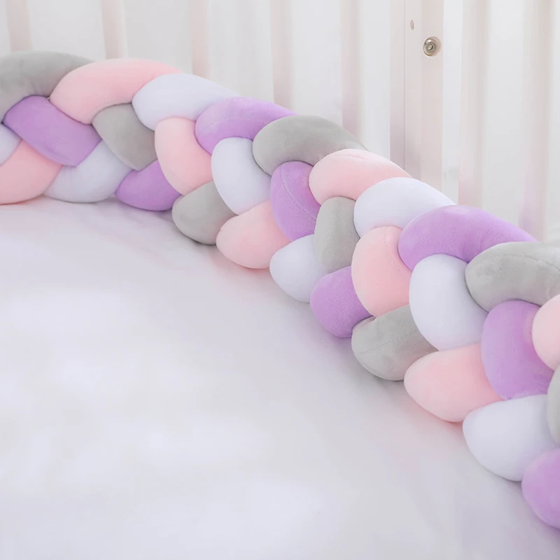 Для новорожденных бампера кроватки 2 м 4 нити завязанный плетеные бампер подушки