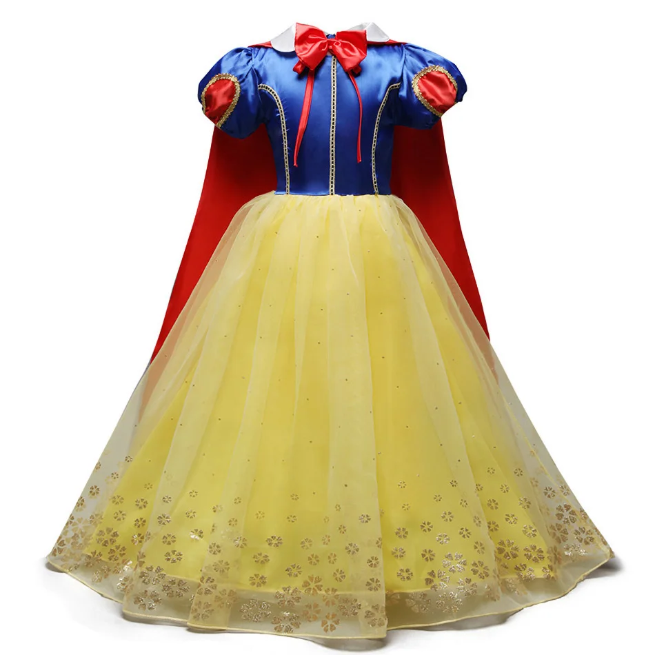 Vestido de princesa para ni&ntilde;os y ni&ntilde;as, Blancanieves, accesorios de princesa, disfraz de Halloween y Navidad de 3 a 10 a&ntilde;os-1