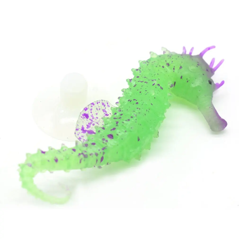 Силиконовая искусственная ткань lumineux brillant effet mer cheval de poisson Simulation hippocampe ornement pay |