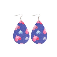 valentine%e2%80%99s day girl gift teardrop leather dangle drops earrings for valentine%e2%80%99s day gift
