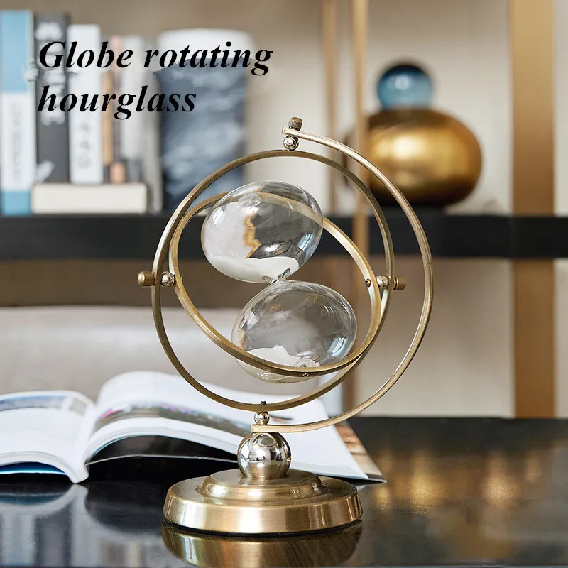 Персональный Железный художественный глобус в форме песка, декоративное стекло, сфера, часовое стекло, Ретро стиль, орнамент, железная работа, подарок, аксессуары для дома