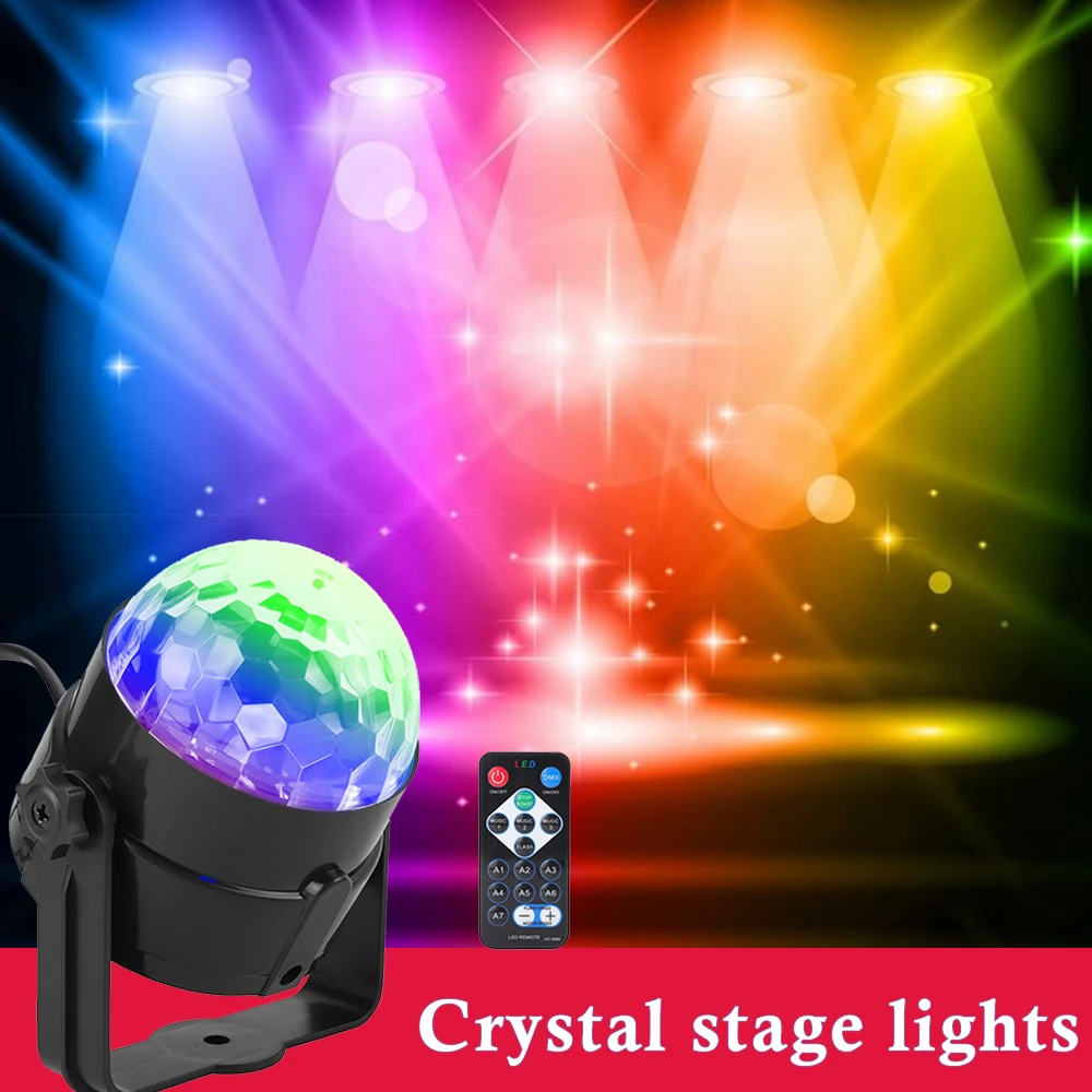 

RGB Disco Ball Party Lights DJ Light LED Projector Strobe Lamp Car Club Bar Indoor Lighting