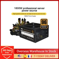 1800w rated miner power supply 95 high efficiency ac 180 260v atx mining power source support 8 cpu card max up to 2000w