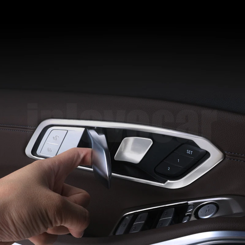 

Car Styling for BMW 3 Series G20 G28 Interior Panle Door Handle Covers Trim protect Door Bowl Stickers decoration Accessories