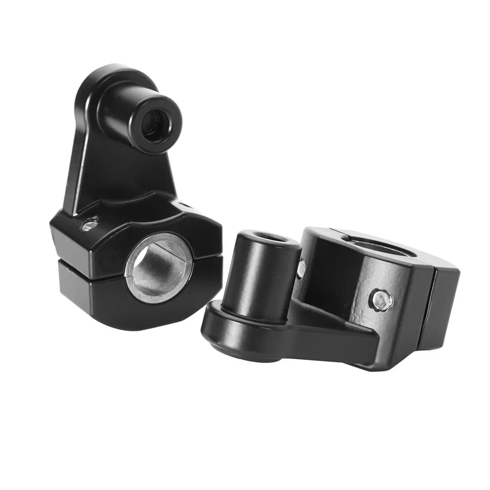 2PCs Universal Motorcycle HandleBar Front Handle Fat Bar Mount Clamps Riser Anodized Finish Mount for 28/22mm Handlebar
