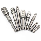 Переходник с шестигранным хвостовиком из хромованадиевой стали на удлинитель 14 дюйма, 38 дюйма, 12 дюйма, Набор шестигранных бит для электроинструментов