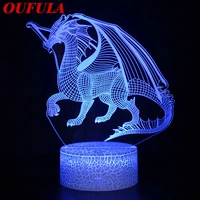 outela night led lights novelty 3d lamp cute toy gift 7 color cartoon atmosphere lamp for children kids room