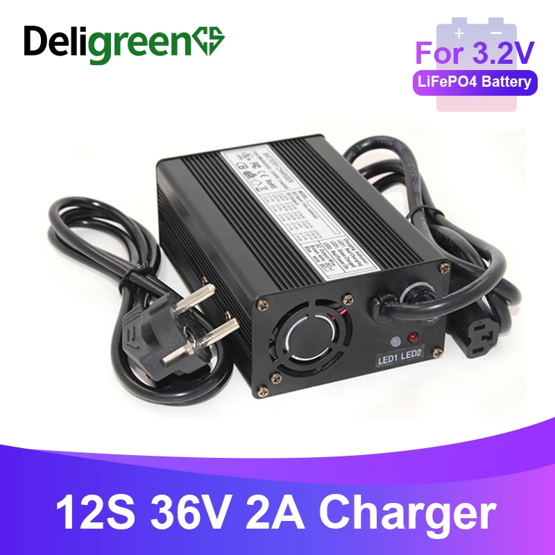 43 8 v 2a зарядное устройство 12s Lifepo4 батарея умное для 36v 8ah 10ah 12ah Зарядка
