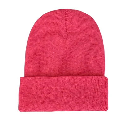 peach red Зимняя теплая шерстяная вязаная шапка унисекс из хлопка, вязаная шапочка для женщин, мужчин, девочек, мальчиков, защита для ушей, шапочки, одноцветные - Цвет: peach red