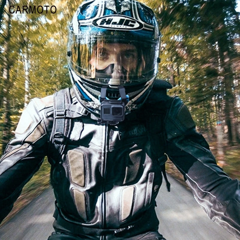 Регулируемый мотоциклетный шлем подбородок крепление для GoPro держатель камеры набор портативный strongнагрузка емкость легкий легко установить фиксированный