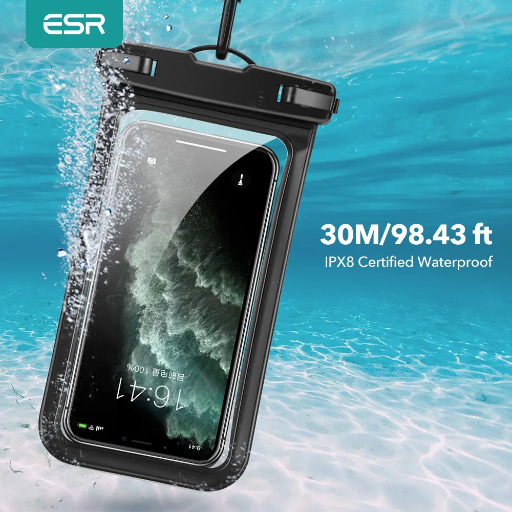 ESR телефона чехол IPX8 Водонепроницаемый Сумочка для Универсальный 6 5 дюймов iPhone 11