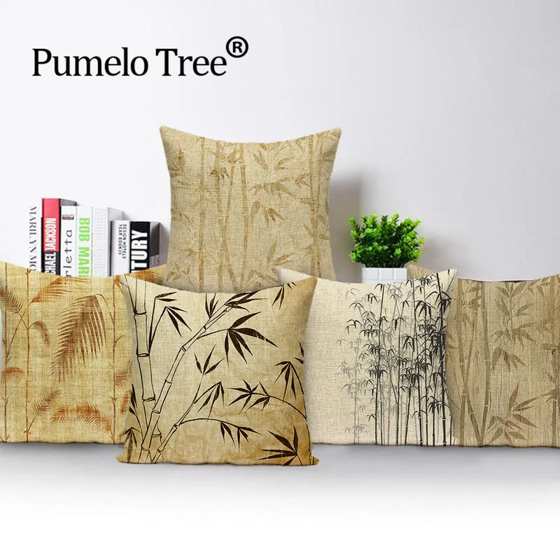 

Бамбуковая наволочка в скандинавском стиле для гостиной, дивана, подушки, чехол, льняные наволочки, автомобильные наволочки для кровати, на...