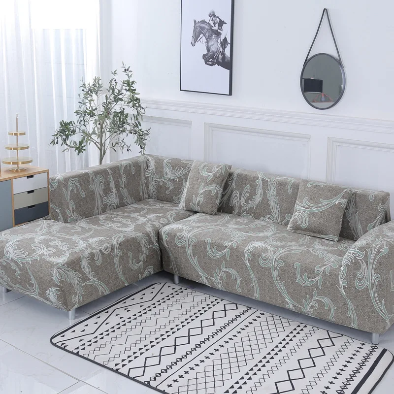 Простой Противоскользящий эластичный чехол для дивана защитный мебели 2 шт.