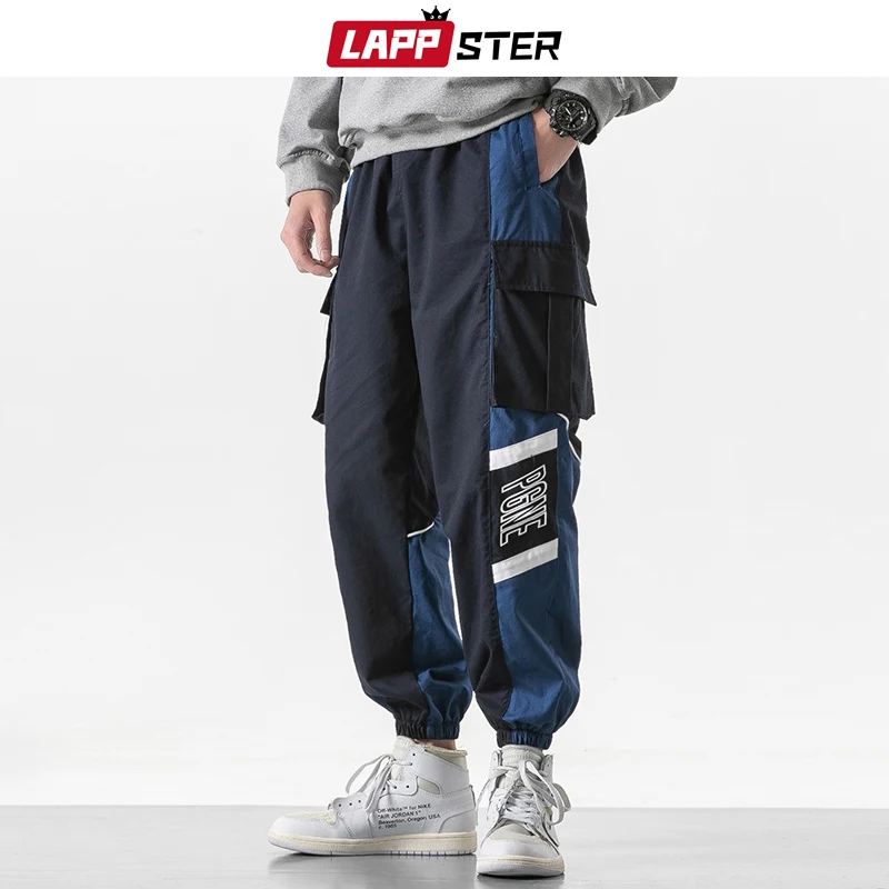 Мужские брюки-карго LAPPSTER уличные комбинезоны в стиле хип-хоп лоскутные джоггеры