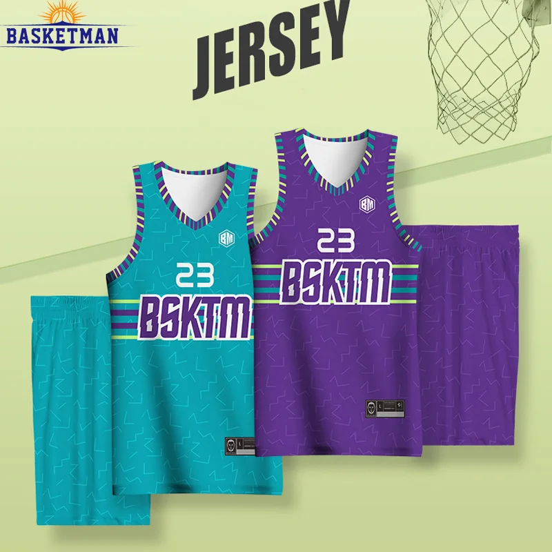 

Basketball Uniforms For Men Full Sublimation Customizable Team Name Logo Printed Jerseys Training Sportwear Quick Dry Tracksuits