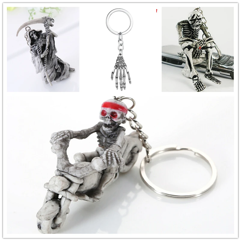 Мужской брелок Llaveros в виде черепа дьявола смерти монстра новый подарок Винтажный
