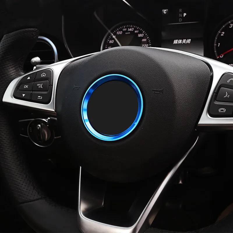 Автомобильная наклейка на руль круглая декоративная отделка для Mercedes Benz C E Class W205