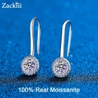 Серьги-подвески с платиновым покрытием для женщин, висячие ювелирные украшения с великолепной огранкой с бриллиантами, 1 карат муассанит