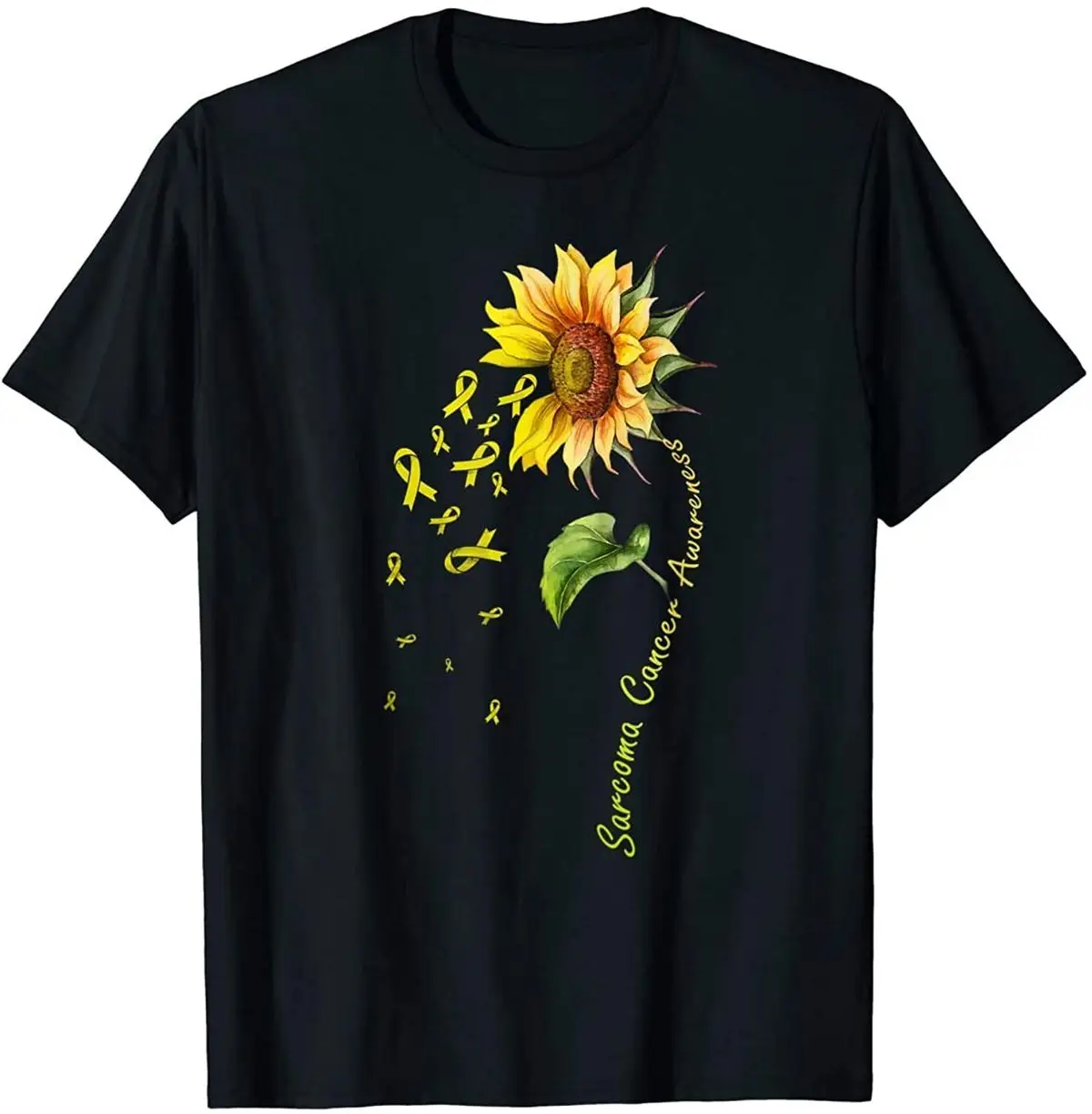 

Sunflower Supporter Fighter Gifts Black Cotton T Shirts Breathable Short Sleeve T-ShirtSize S-3XL