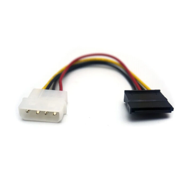 IDE 4 контактный штекер последовательный ATA SATA 15 гнездовой кабель адаптера питания
