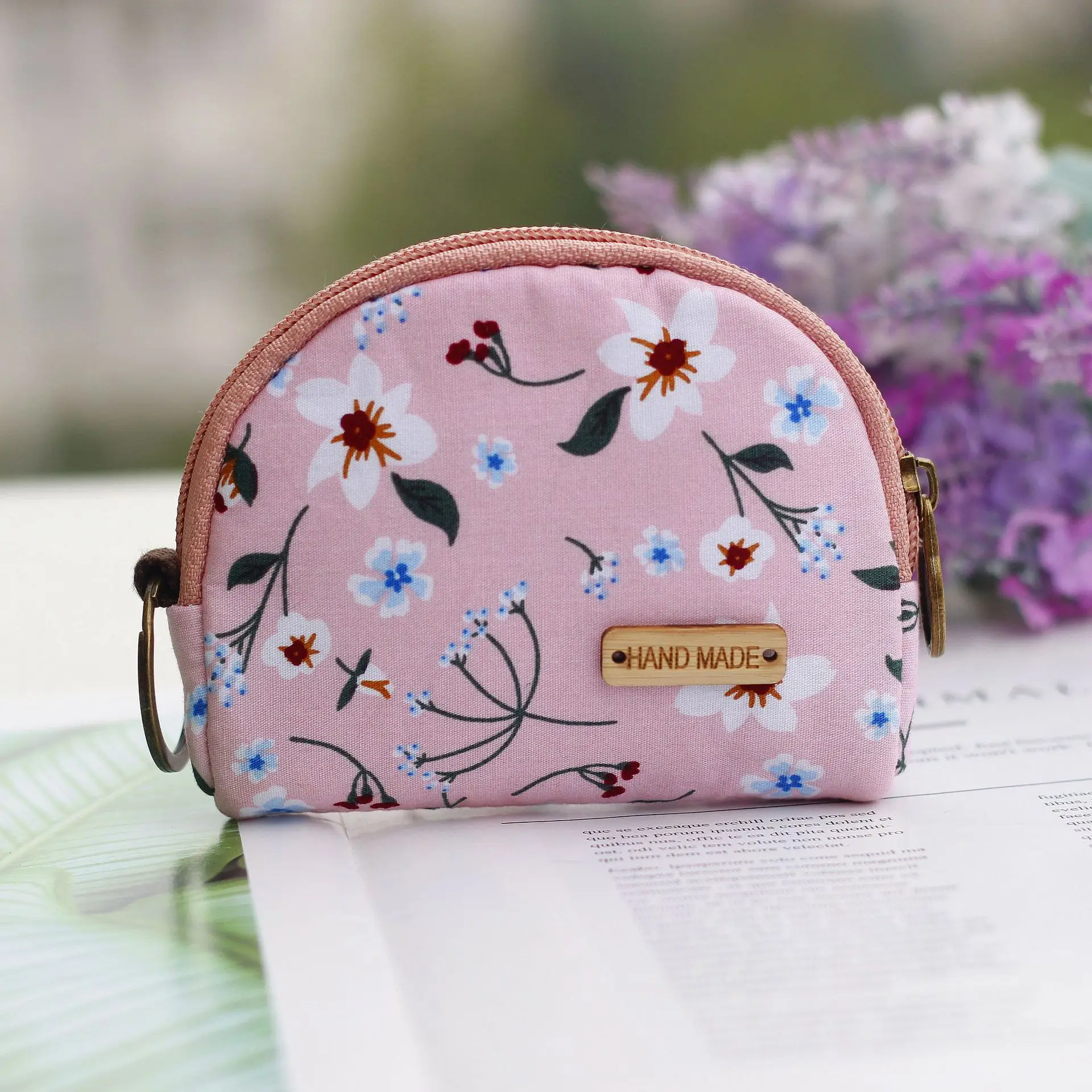 pink floral Льняные женские Мини-кошельки с мультяшным Тоторо, детские маленькие сумочки, сумки для денег, женские кошельки, женские кошельки для девочек и мальчиков - Цвет: pink floral