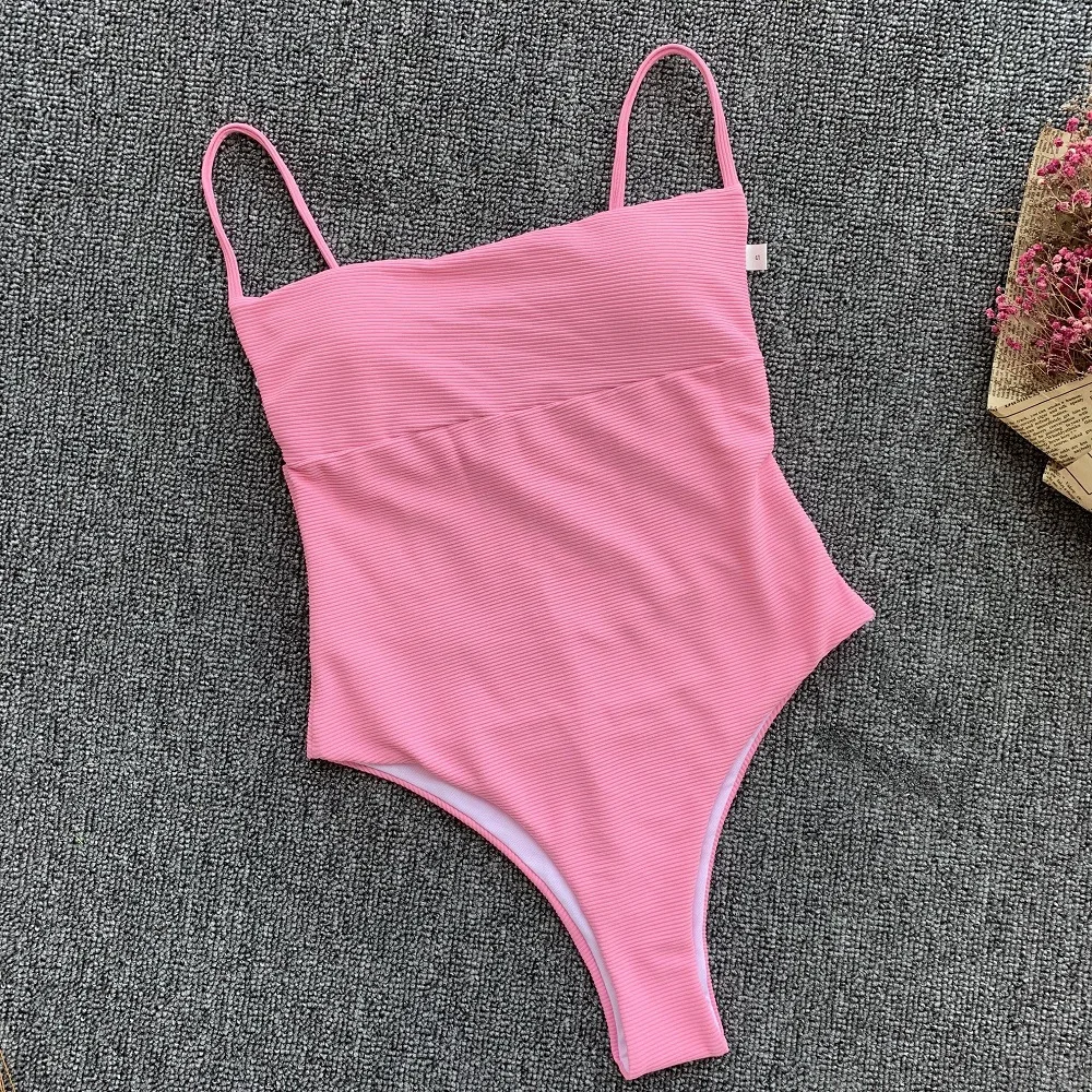 Женский купальный костюм с высокой талией розовый красный купальник-бикини