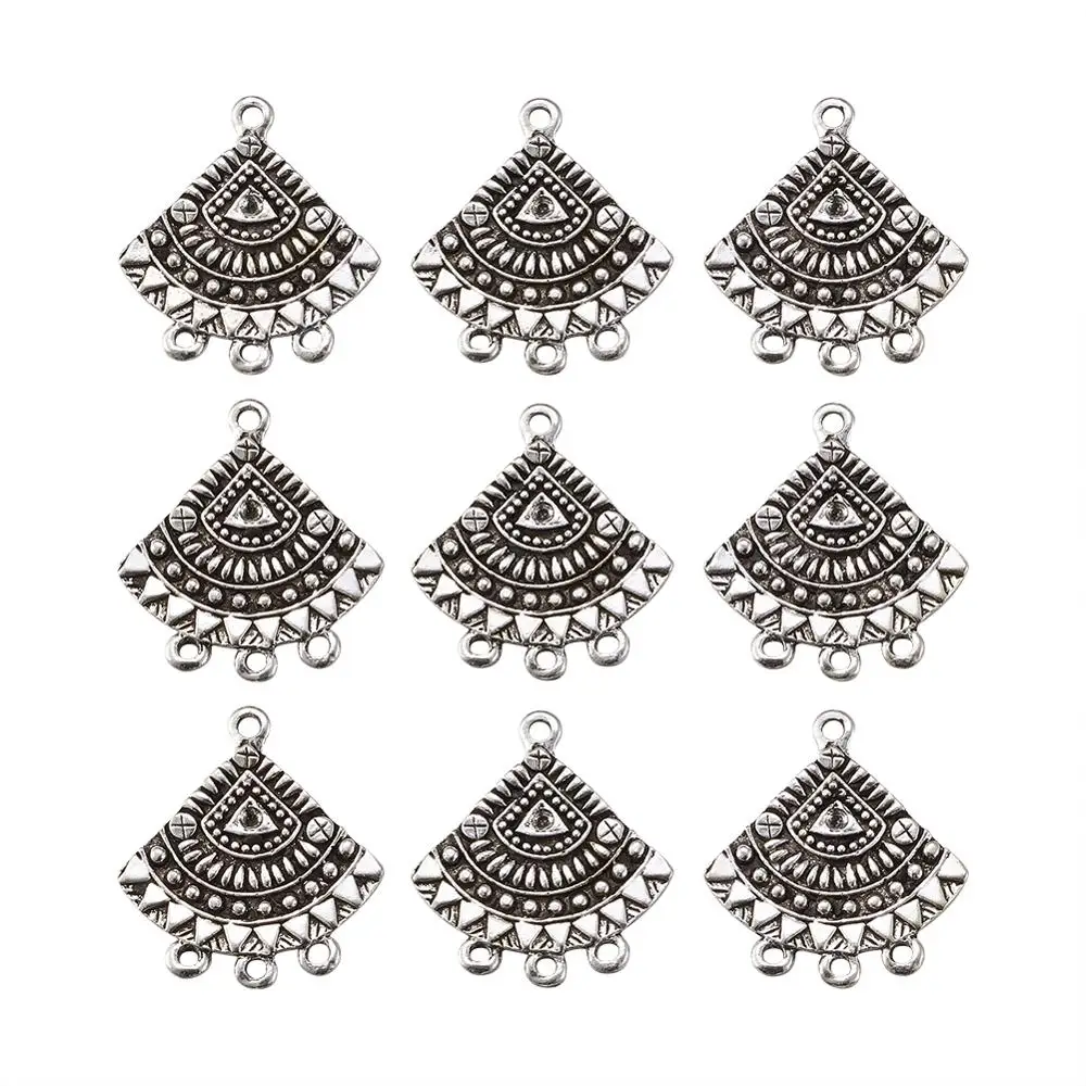 

10pc Alloy Dangle Chandelier Component Links Lead Free Cadmium Free Antique Silver Color Jewelry DIY Findings Making
