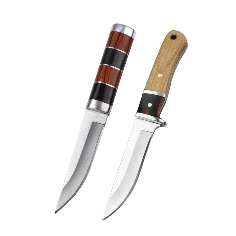 

Outdoo CampinSmall Straight Knife Fruit Knife Portabl Wooden Handle Knife High Hardness Tactical Knife Camping Straight Knife