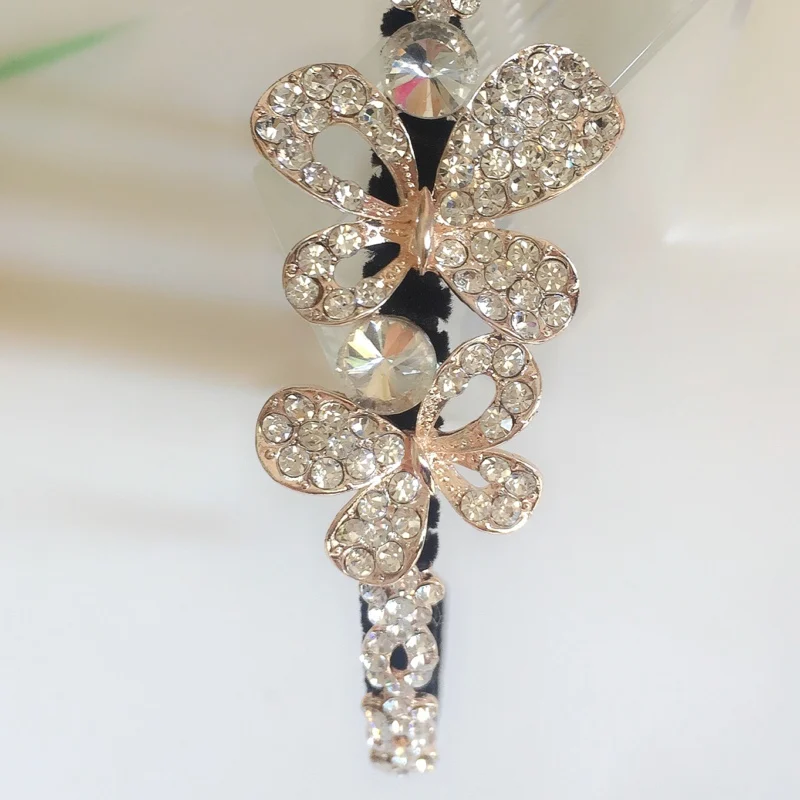 Корейский красивый блестящий ободок алмазные стразы цветок Головка кольцо