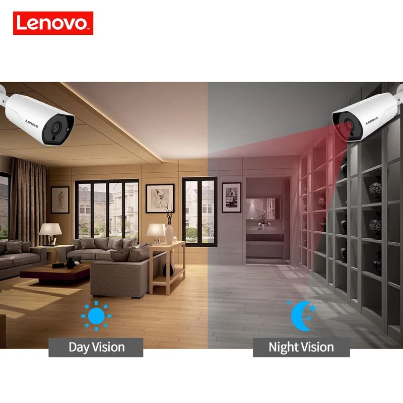 Водонепроницаемая камера Lenovo 1080P POE 2.0MP HD | Безопасность и защита