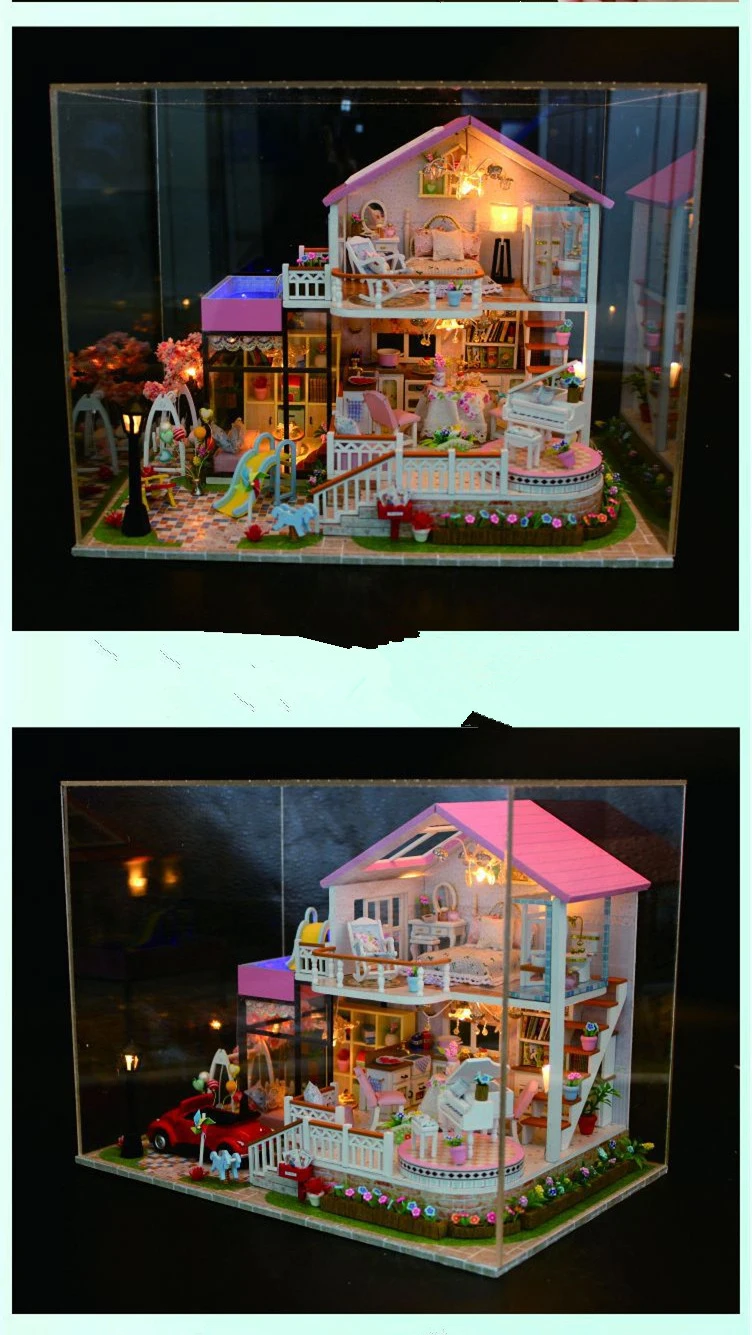 Звезда Светлячок ручной работы кукольный дом мебель игрушка 3D Diy кукольный домик сборные наборы миниатюрные кукольные домики деревянные игрушки для детей подарок