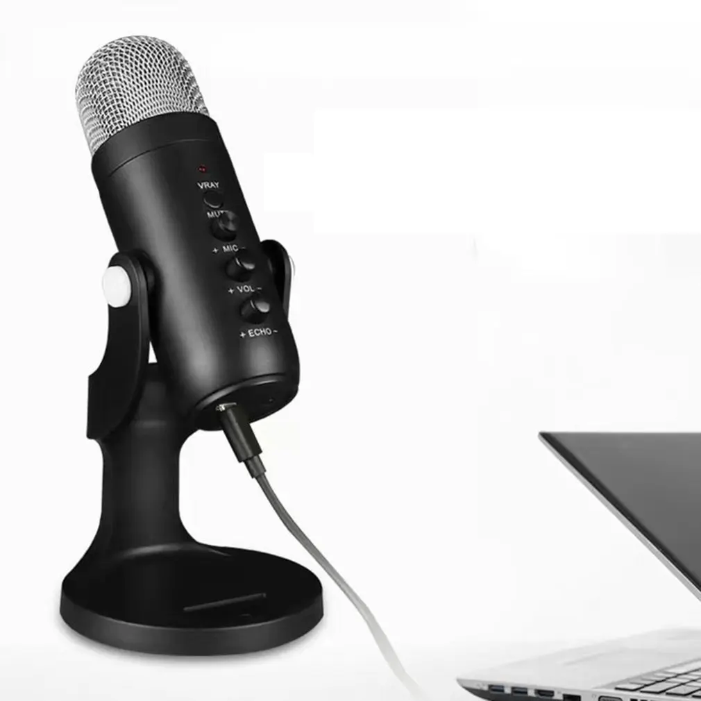 

USB Condenser Microphone Professional Detachable Mic Stand Microphone For Computer Phone Game Live Song Recording