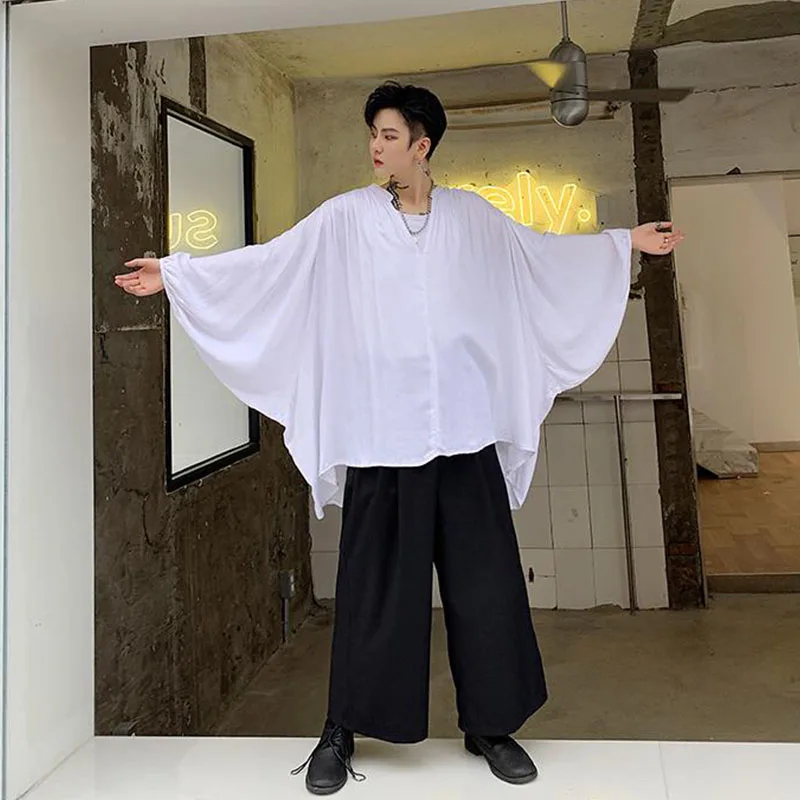 Рубашка оверсайз с длинным рукавом для мужчин и женщин винтажный Модный