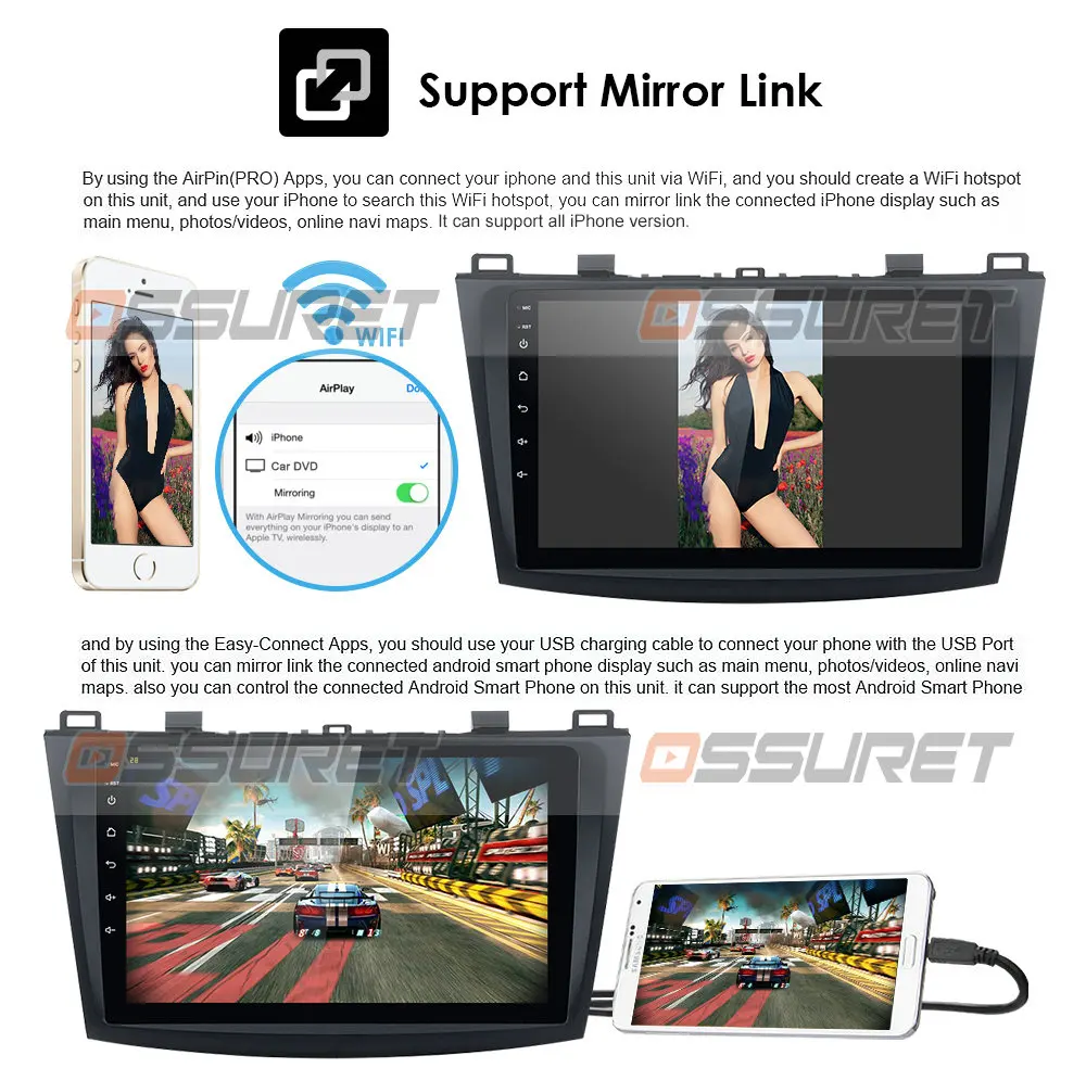 

2 Din Android 9 Car Multimedia Radio Player For Mazda 3 Mazda3 2004-2013 Navigation Autoradio Tape Recorder GPS WIFI DVR SWC DAB