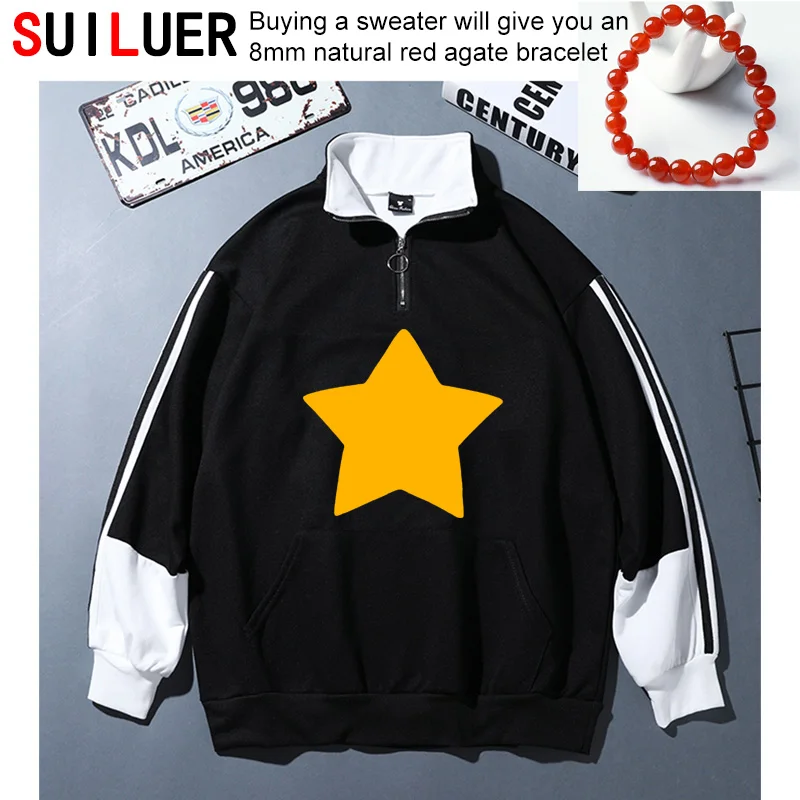 

new arrival STEVENES UNIVERSE STAR Women Men Sweatshirts fashion casual loose fit 100% cotton high quality Hoodies Pullovers