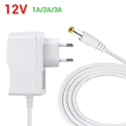 AC 110V 220V to DC 12 V адаптер питания 12 вольт реальный электрический ток 1A 2A 3A универсальный источник питания зарядное устройство вилка европейского и американского стандарта