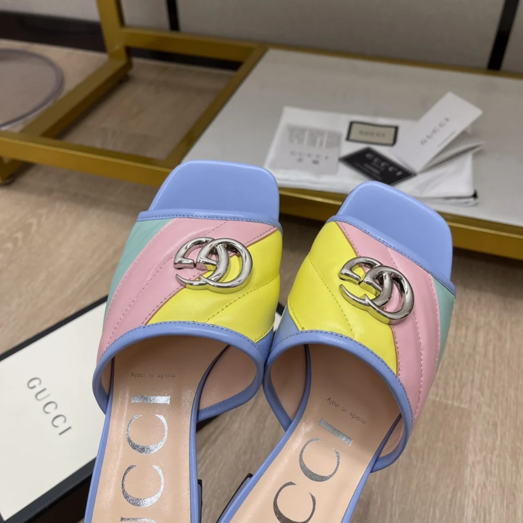 

2021 New C11 High-quality Luxury Brand-Name Designer Ladies Slippers Heel Sandals