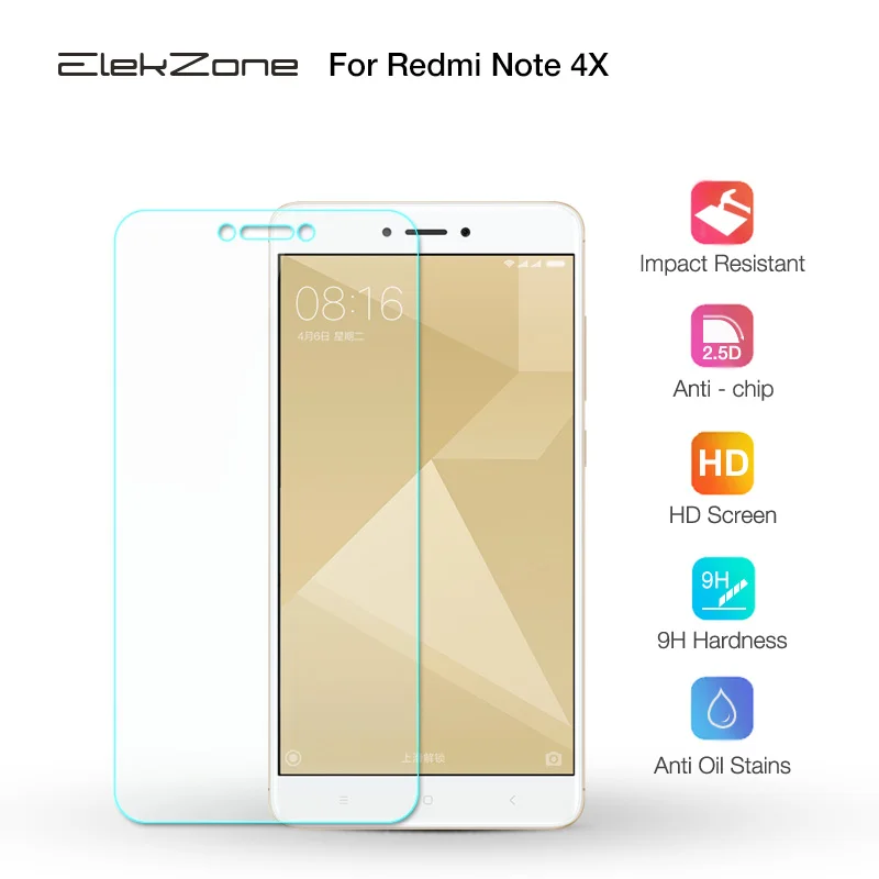 Закаленное стекло для Xiaomi Redmi Note 4X защита экрана Xiomi искусственная Защитная