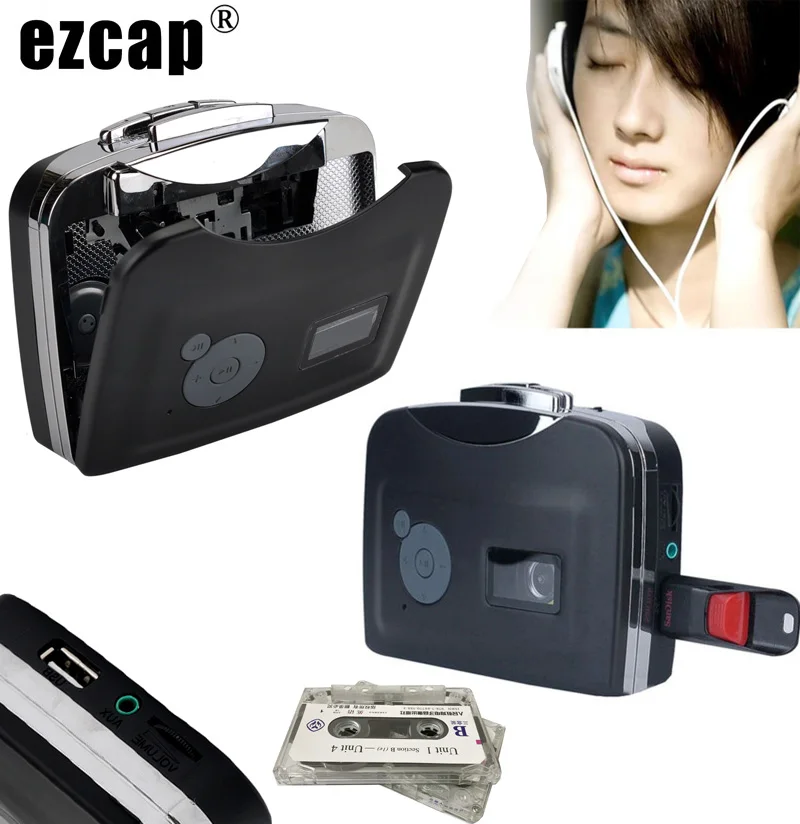 EZCAP супер старая кассета в MP3 конвертер записывает аудио музыку Walkman плеер лента USB