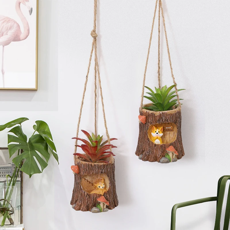 Домашний сад мультфильм планшетофон подвесная корзина Женский творческий