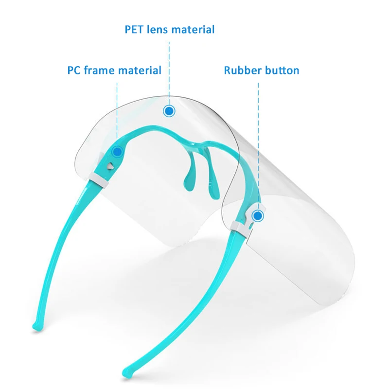 

1pcs Mini Protective Face Shield Anti-fog Anti-splash Anti Droplet Full Face Cover Mask Reusable Washable Clear Face Mask