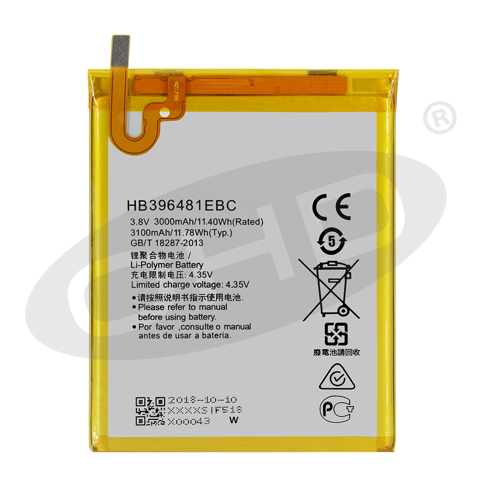 Оригинальный запасной аккумулятор HB396481EBC для Huawei ASCEND G7 PLUS HONOR 5X GR5 5A G8 G8X RIO L03 UL00 TL00